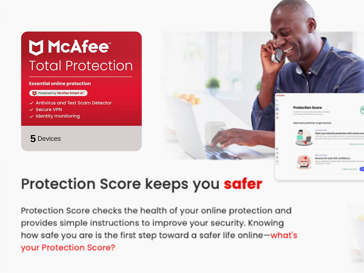 McAfee Total Protection 5-Devices: 1-Year Subscription