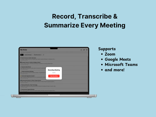 My Notes AI Pro Plan: Lifetime Subscription - IOS AI Note Transcriber & Summarizer